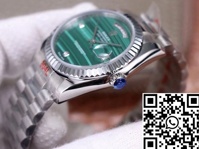 Malachite Green Date Dial Day 18038 Rolex President Diamond 0206